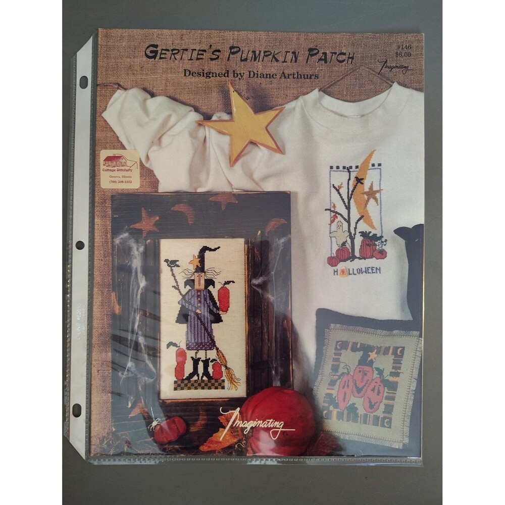 Gertie's Pumpkin Patch Cross Stitch Pattern Booklet Diane Arthurs Imaginating